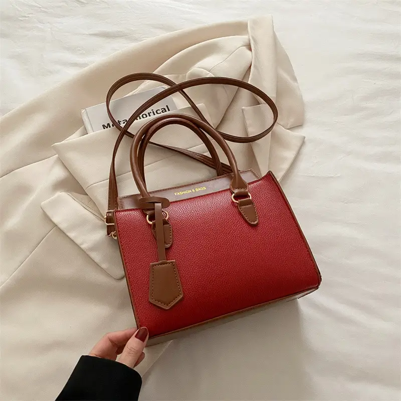 White Brown Textured Shoulder Bag for Women - Image 3