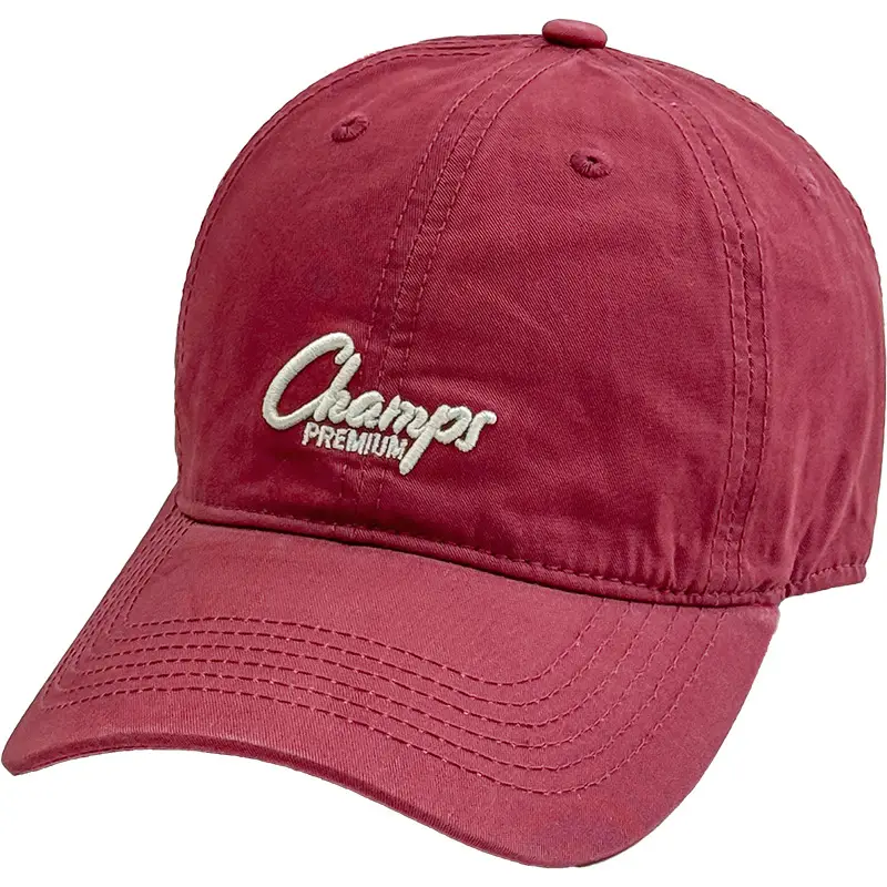 Korean Washed Cotton Baseball Cap Red Men Women - Image 11