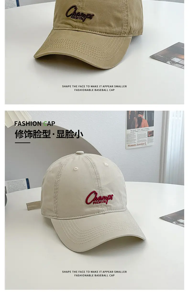 Korean Washed Cotton Baseball Cap Red Men Women — feature 15