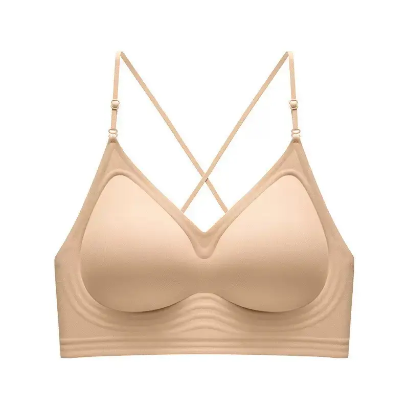 Liquid Foundation, Beautiful Back, Invisible Traceless Jelly Intimates for Women, Non-Transparent Sling, Push-Up Spaghetti Straps Bra