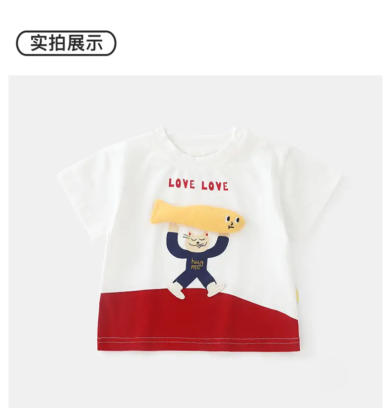 Kids Summer T-Shirt Thin Cotton for Girls Boys — feature 15