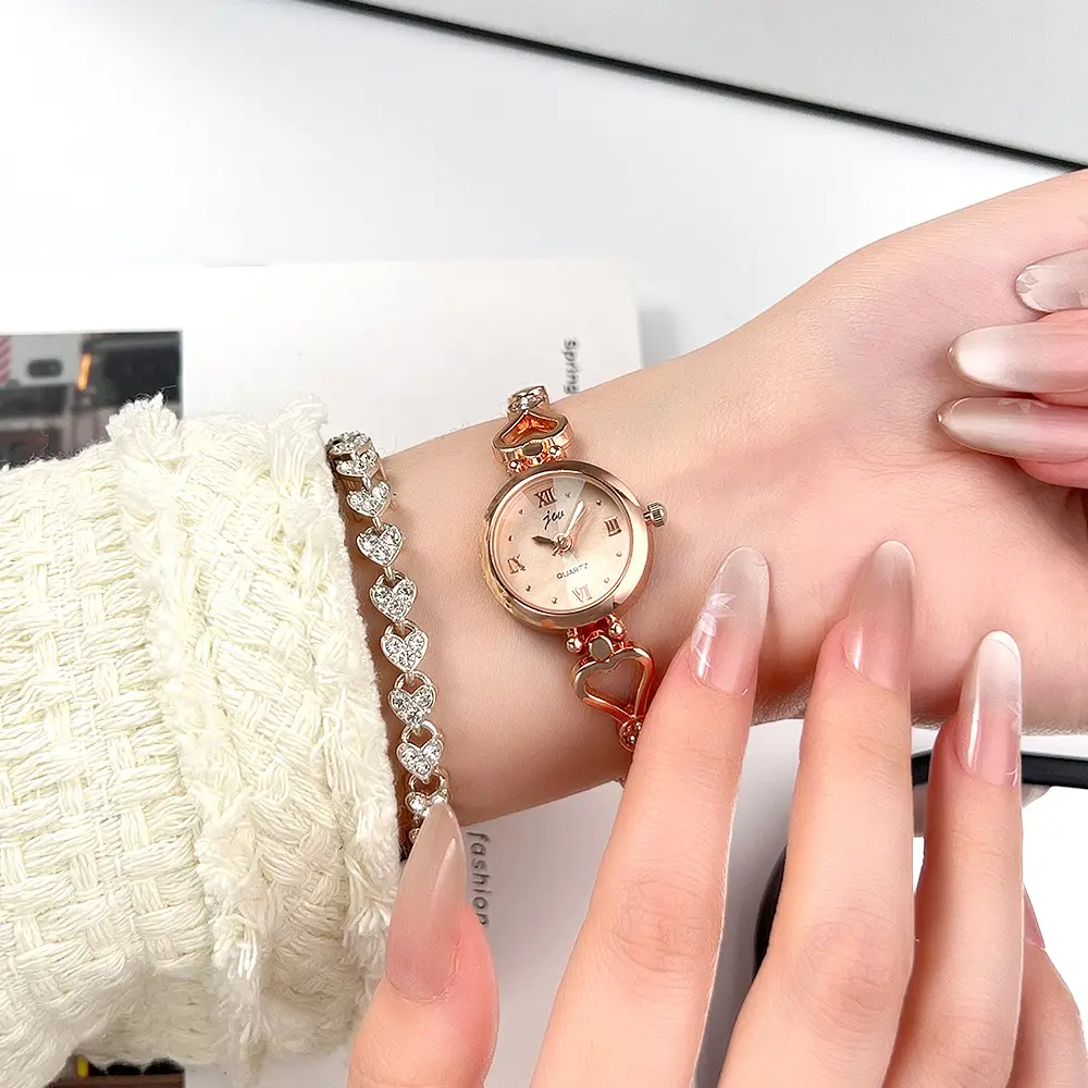 Jingwei Love Bracelet Watch Rose Gold Student Fashion — feature 14