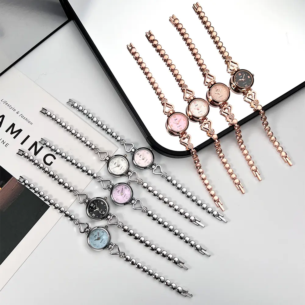 Jingwei Love Bracelet Watch Rose Gold Student Fashion — feature 17