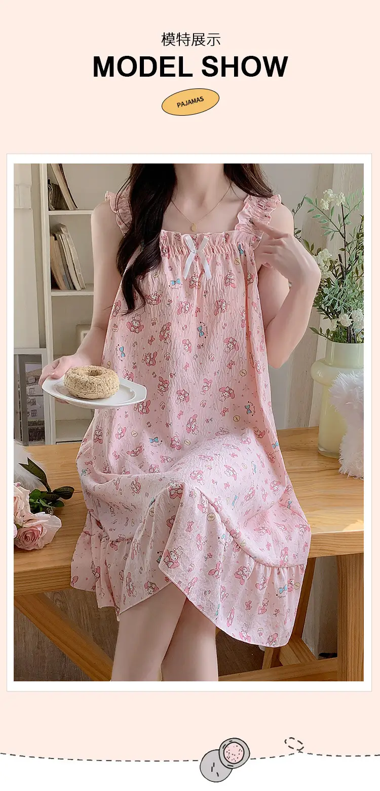 Nightgown for Women Summer Suspender New Style Princess Style Accessible Luxury Pure Desire Sweet Lace with Breast Pad Simple Home Wear 106 — feature 11