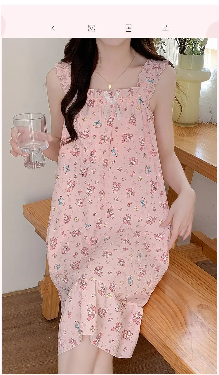 Nightgown for Women Summer Suspender New Style Princess Style Accessible Luxury Pure Desire Sweet Lace with Breast Pad Simple Home Wear 106 — feature 14