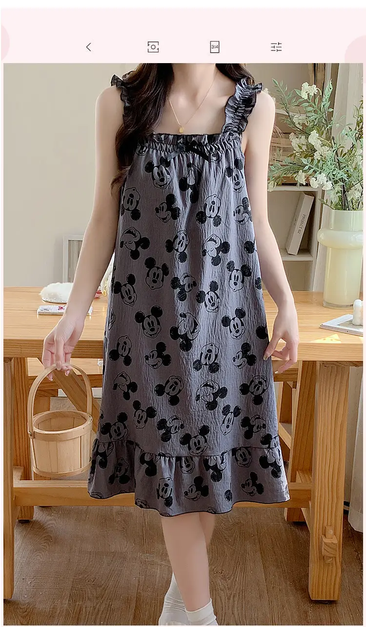 Nightgown for Women Summer Suspender New Style Princess Style Accessible Luxury Pure Desire Sweet Lace with Breast Pad Simple Home Wear 106 — feature 19