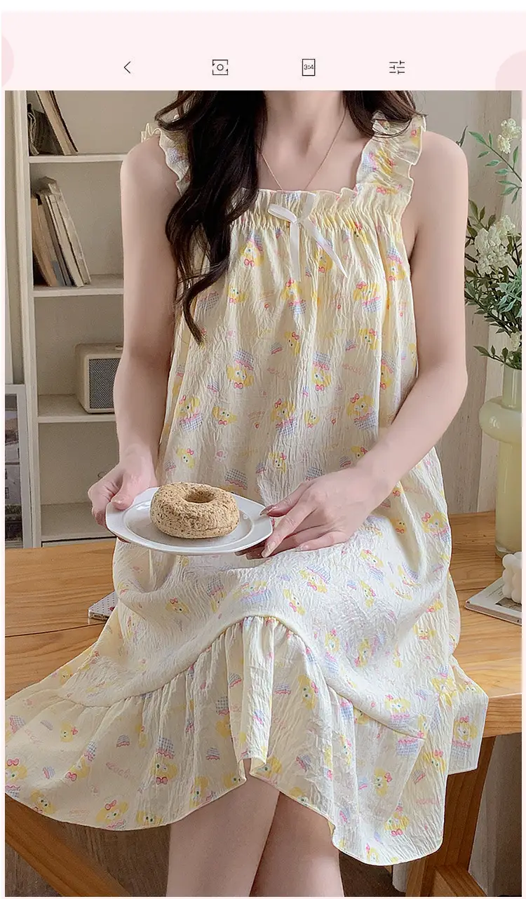Nightgown for Women Summer Suspender New Style Princess Style Accessible Luxury Pure Desire Sweet Lace with Breast Pad Simple Home Wear 106 — feature 9