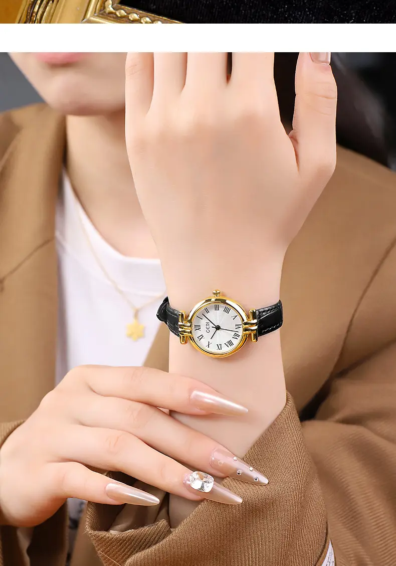 Goldie Women's Quartz Leather Watch with Roman Dial — feature 11