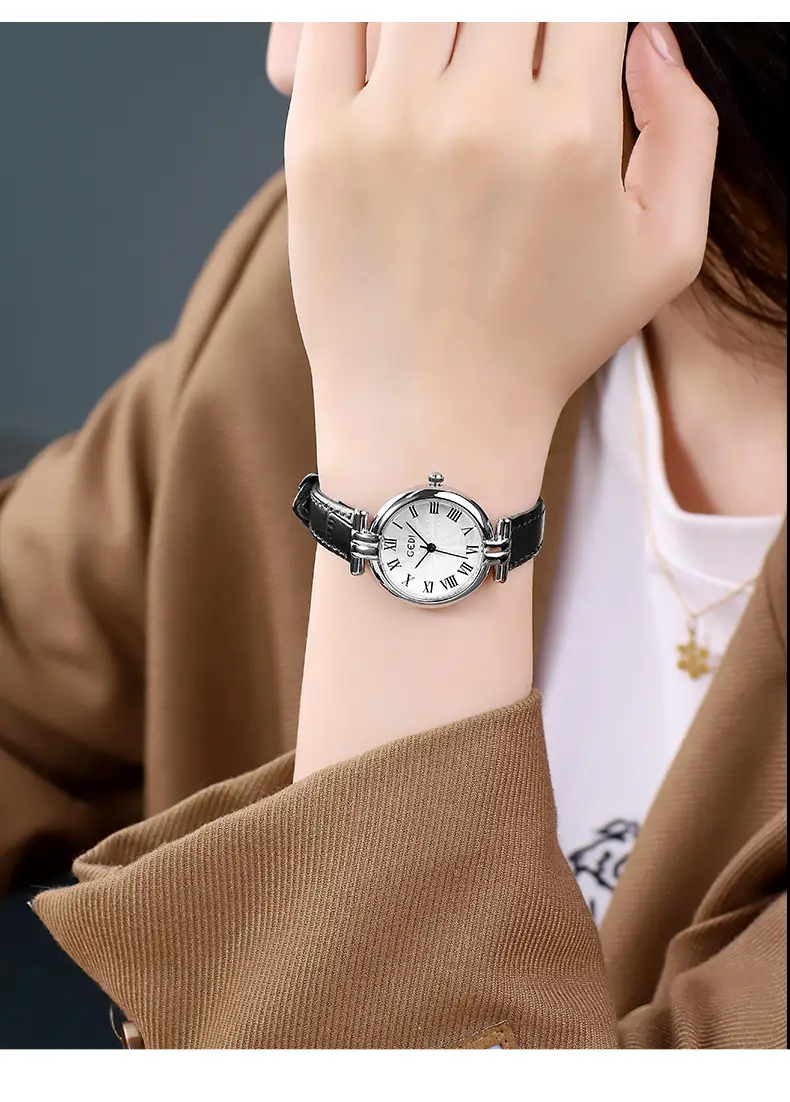 Goldie Women's Quartz Leather Watch with Roman Dial — feature 14