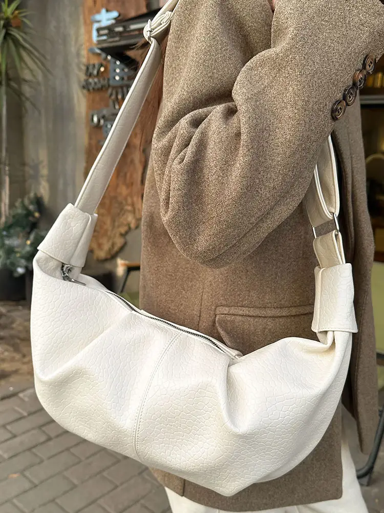 2025 Korean Style Black Pleated Shoulder Bag - Image 5