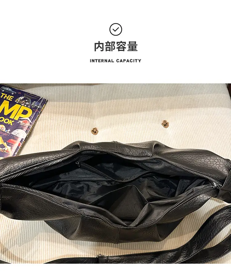 2025 Korean Style Black Pleated Shoulder Bag — feature 7