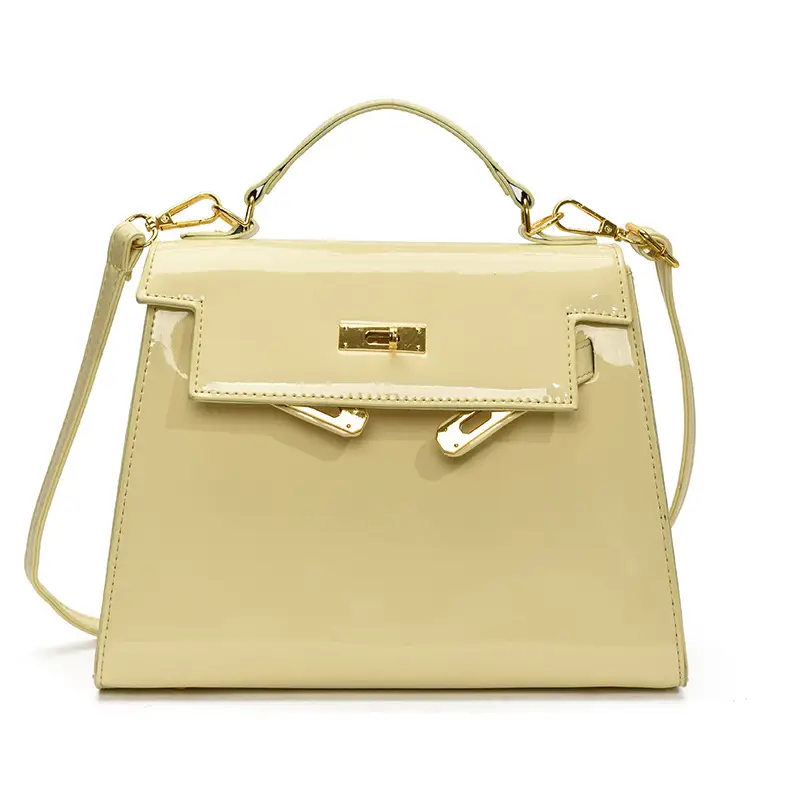 Women's Cream Leather Handbag Set with Lock Buckle 2026 - Image 17
