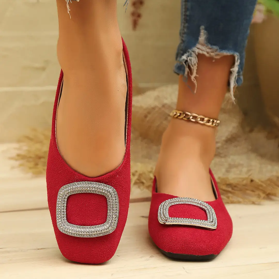 Square-Toe Flat Large-Size 2025 Commuter Women's Shoes with a Sense of Design, Shallow Breathable Elegant Single Shoes, Niche Soft-Soled Flat Shoes - Image 7