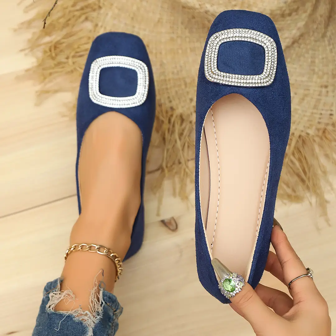 Square-Toe Flat Large-Size 2025 Commuter Women's Shoes with a Sense of Design, Shallow Breathable Elegant Single Shoes, Niche Soft-Soled Flat Shoes - Image 8
