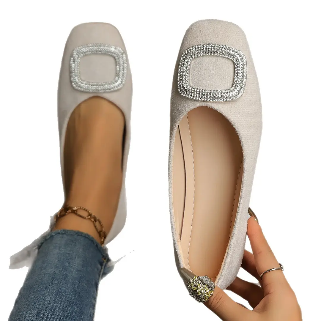 Square-Toe Flat Large-Size 2025 Commuter Women's Shoes with a Sense of Design, Shallow Breathable Elegant Single Shoes, Niche Soft-Soled Flat Shoes - Image 10