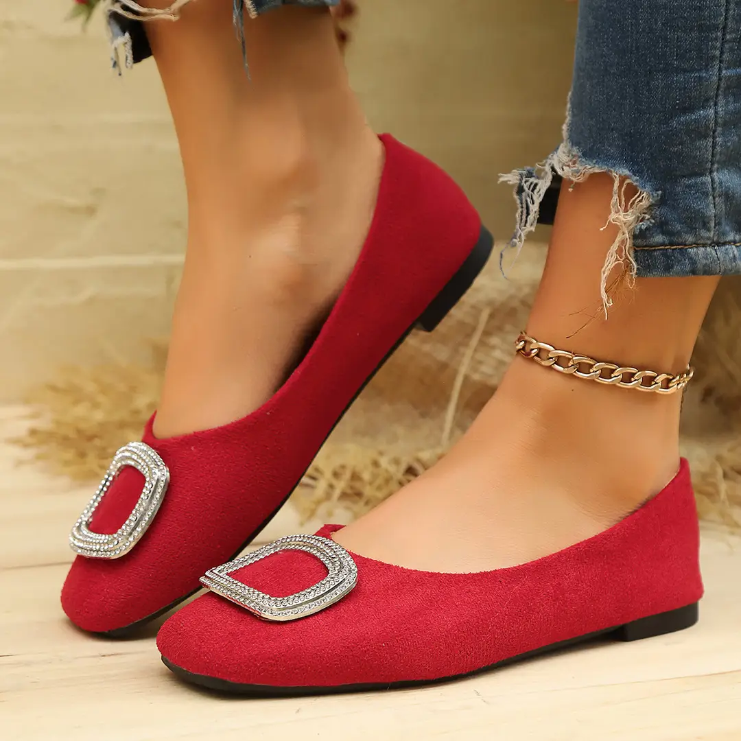 Square-Toe Flat Large-Size 2025 Commuter Women's Shoes with a Sense of Design, Shallow Breathable Elegant Single Shoes, Niche Soft-Soled Flat Shoes — feature 10