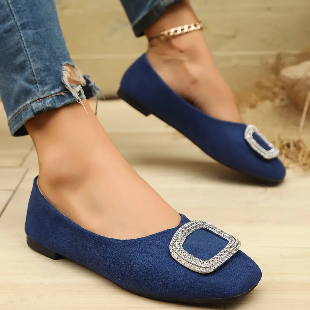 Square-Toe Flat Large-Size 2025 Commuter Women's Shoes with a Sense of Design, Shallow Breathable Elegant Single Shoes, Niche Soft-Soled Flat Shoes — feature 14