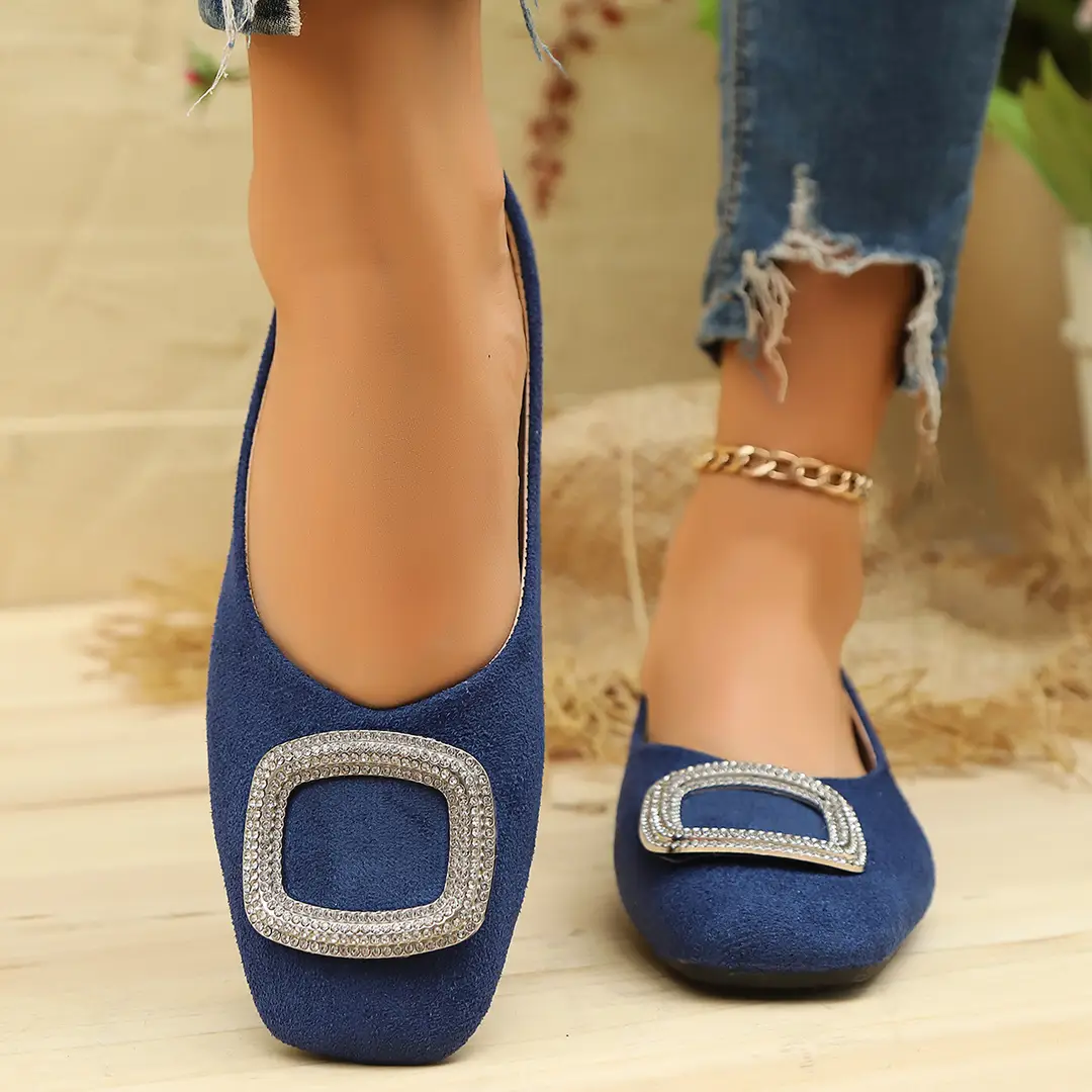 Square-Toe Flat Large-Size 2025 Commuter Women's Shoes with a Sense of Design, Shallow Breathable Elegant Single Shoes, Niche Soft-Soled Flat Shoes — feature 15
