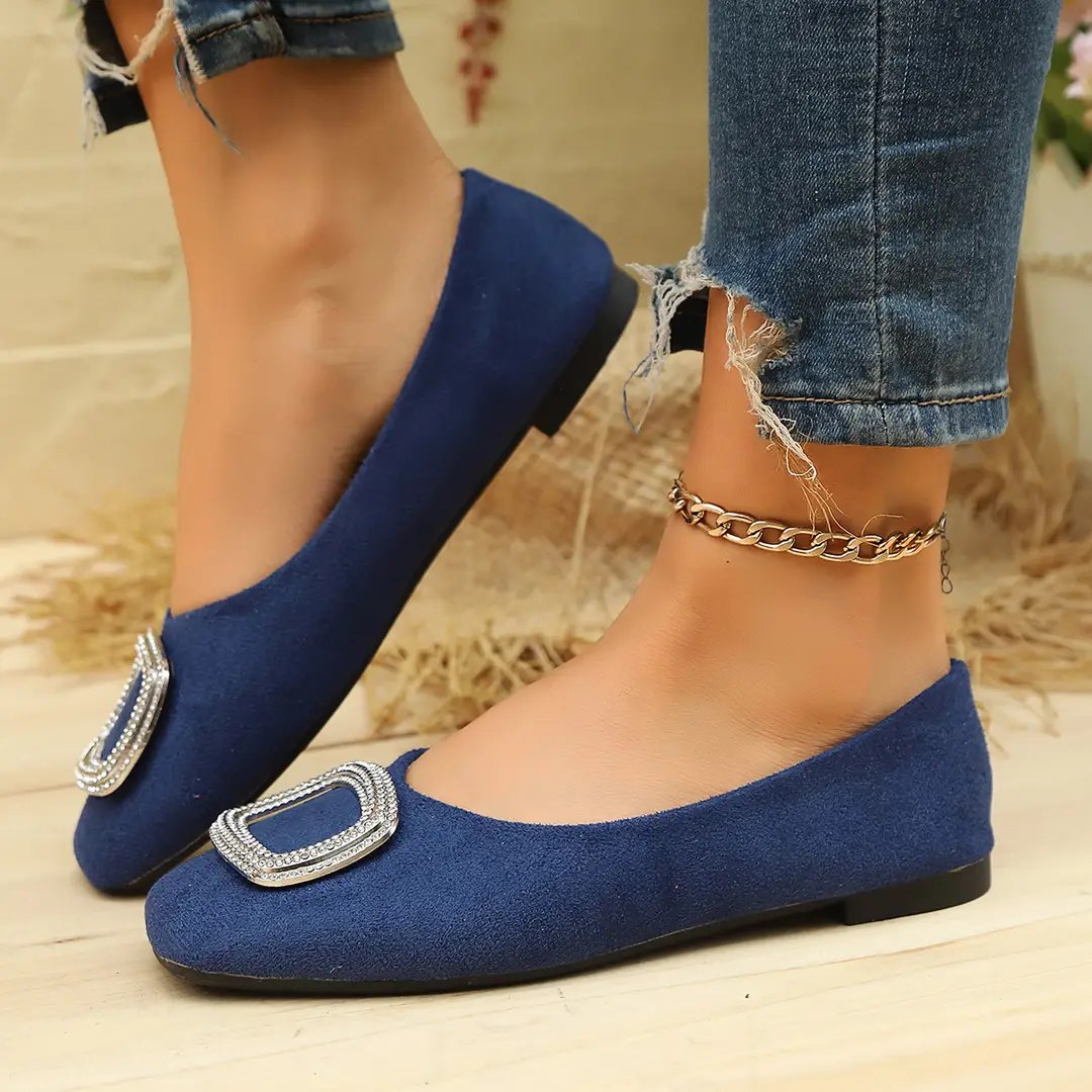 Square-Toe Flat Large-Size 2025 Commuter Women's Shoes with a Sense of Design, Shallow Breathable Elegant Single Shoes, Niche Soft-Soled Flat Shoes — feature 16