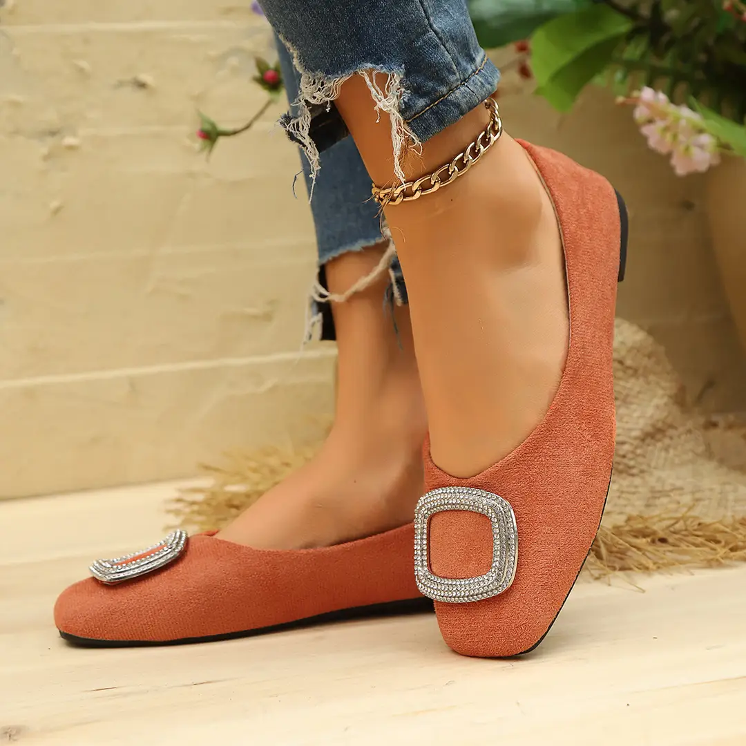 Square-Toe Flat Large-Size 2025 Commuter Women's Shoes with a Sense of Design, Shallow Breathable Elegant Single Shoes, Niche Soft-Soled Flat Shoes — feature 4