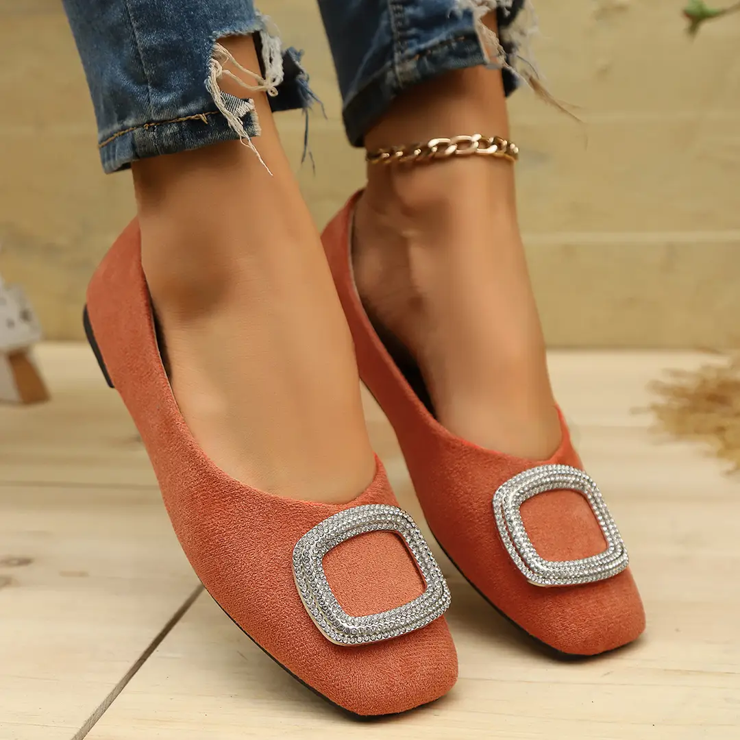 Square-Toe Flat Large-Size 2025 Commuter Women's Shoes with a Sense of Design, Shallow Breathable Elegant Single Shoes, Niche Soft-Soled Flat Shoes — feature 6