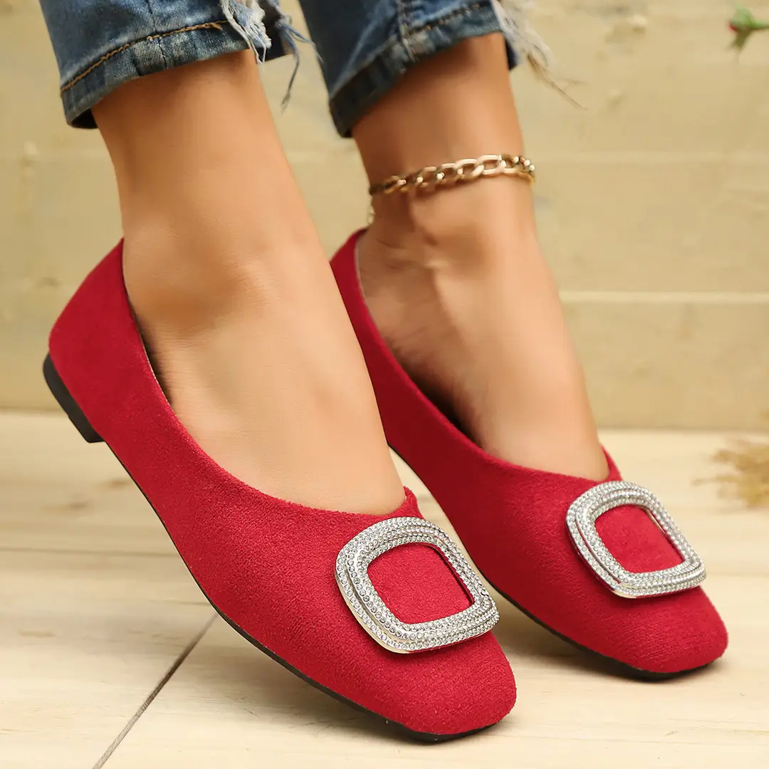 Square-Toe Flat Large-Size 2025 Commuter Women's Shoes with a Sense of Design, Shallow Breathable Elegant Single Shoes, Niche Soft-Soled Flat Shoes — feature 7