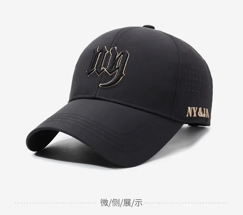 Men Grey NY&IA Baseball Cap Lightweight Sun Hat — feature 9
