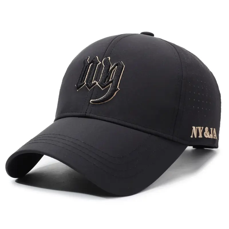 Men Grey NY&IA Baseball Cap Lightweight Sun Hat - Image 3
