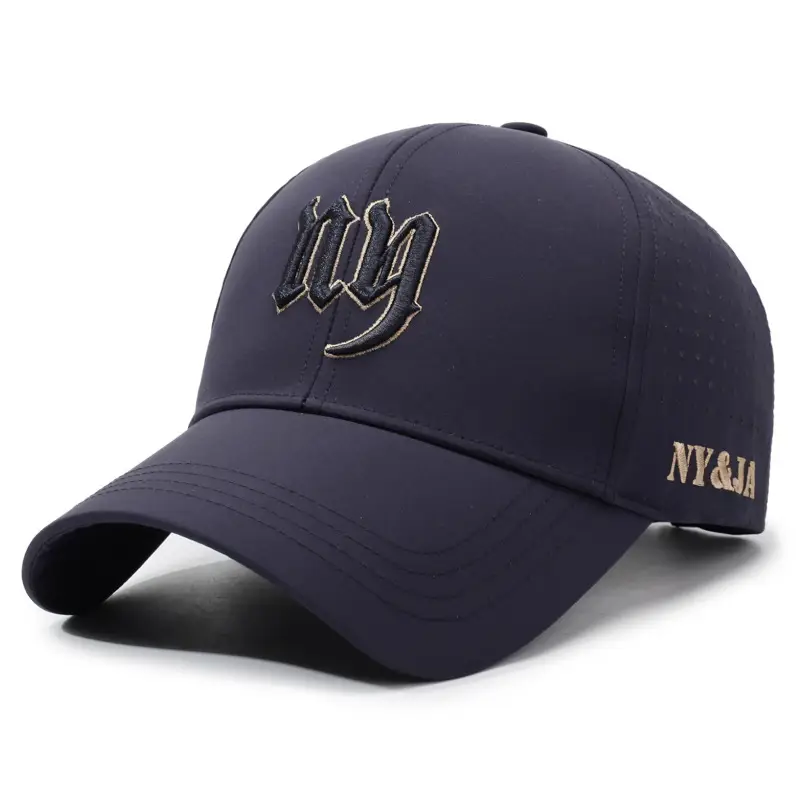 Men Grey NY&IA Baseball Cap Lightweight Sun Hat - Image 4