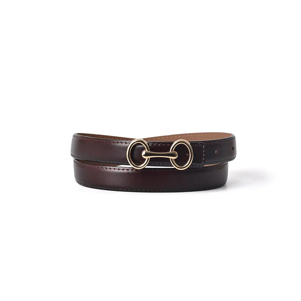 Black Gold Buckle Women's Belt for Suit Pants - Image 11