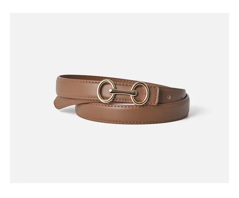 Black Gold Buckle Women's Belt for Suit Pants — feature 12