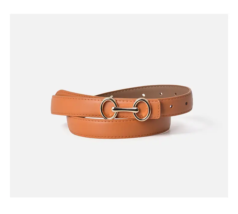 Black Gold Buckle Women's Belt for Suit Pants — feature 13