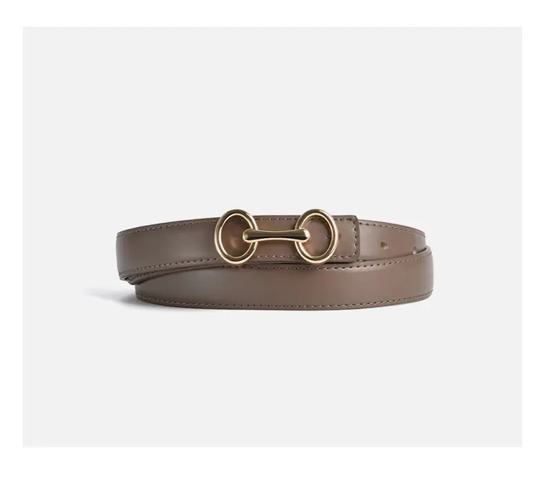 Black Gold Buckle Women's Belt for Suit Pants — feature 14