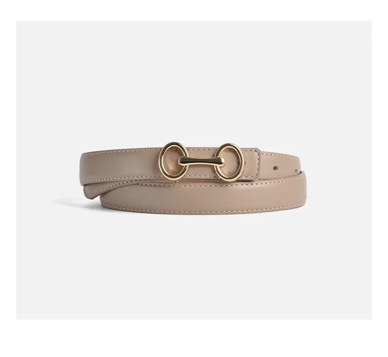 Black Gold Buckle Women's Belt for Suit Pants — feature 15