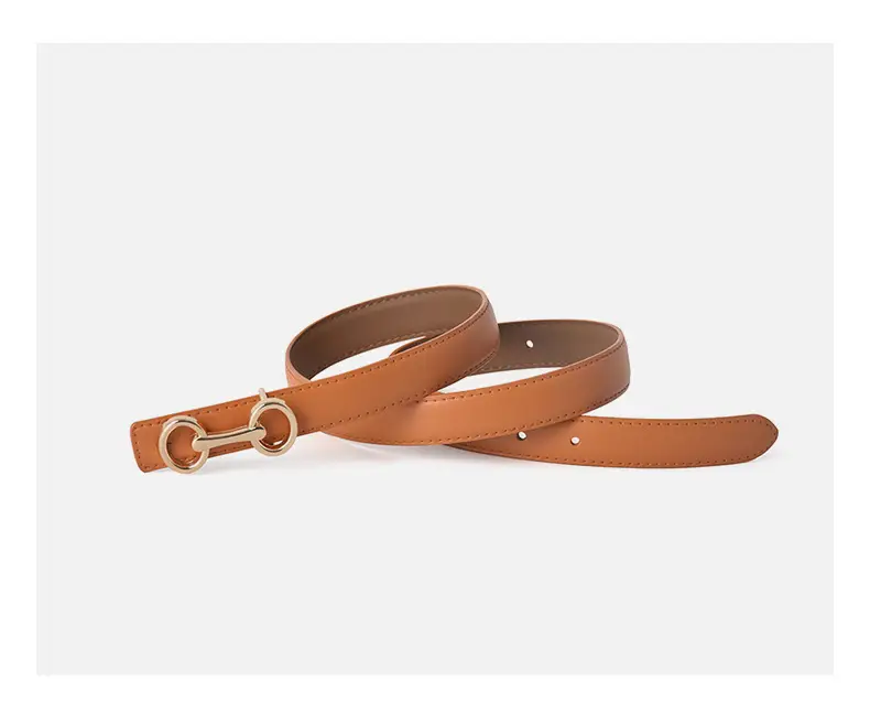 Black Gold Buckle Women's Belt for Suit Pants — feature 9