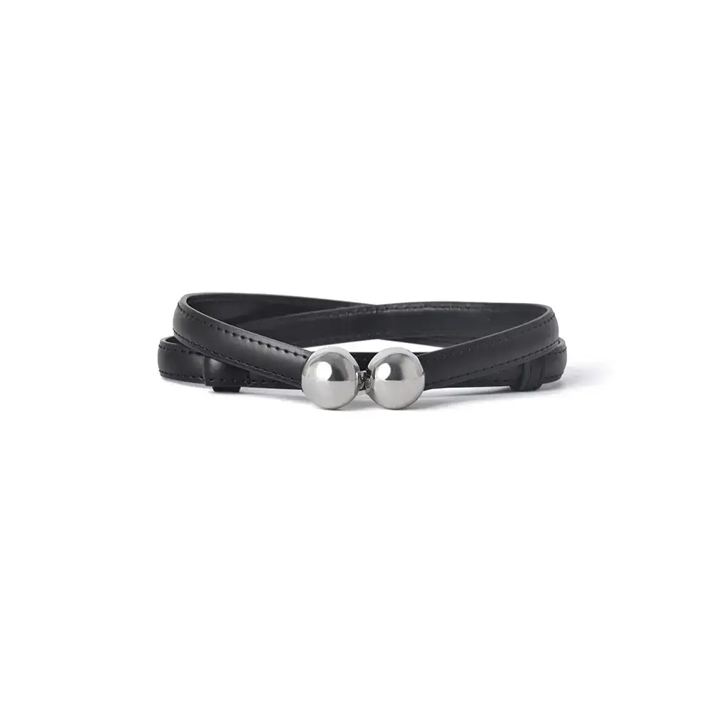 Women's Adjustable Spherical Buckle Belt Brown - Image 6