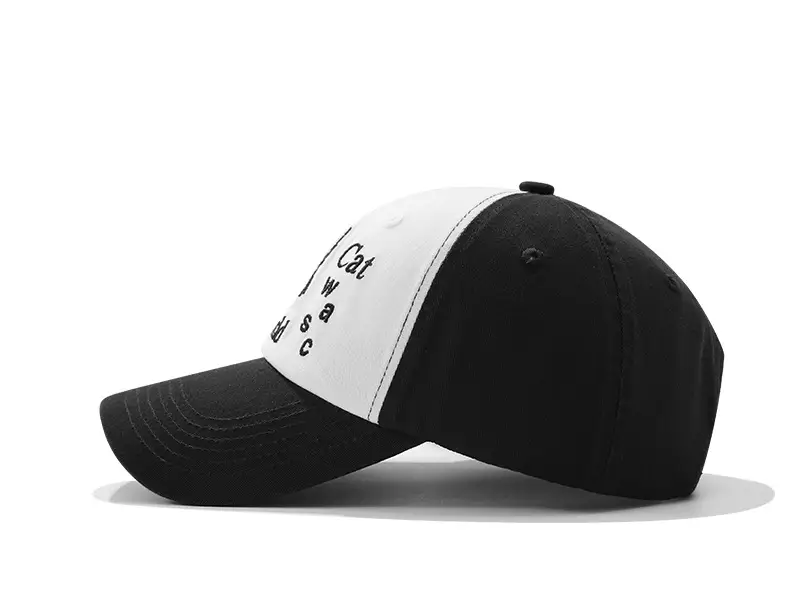 Women Cat Embroidered Cap Black Large — feature 9