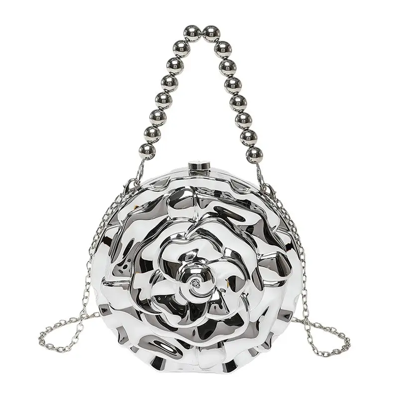 Red Rose Flower Crossbody Clutch Bag for Women