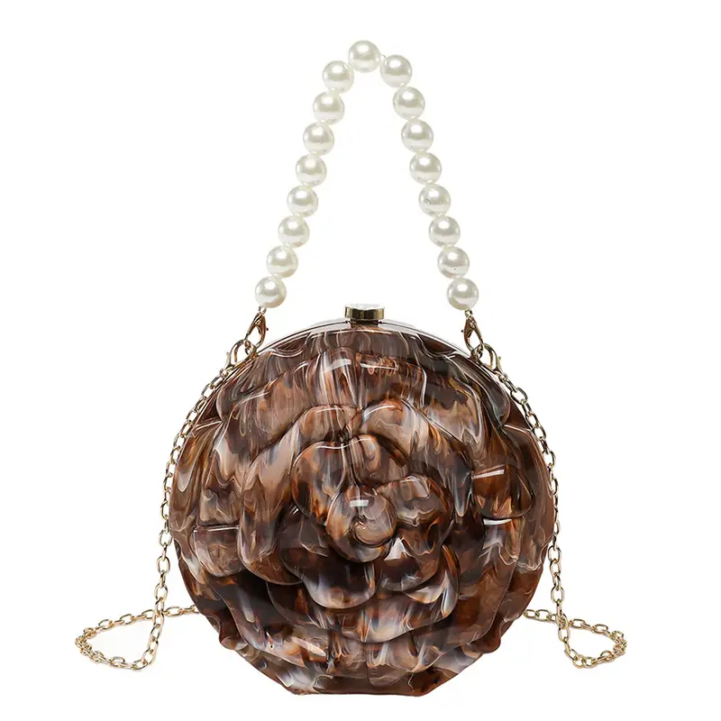Red Rose Flower Crossbody Clutch Bag for Women