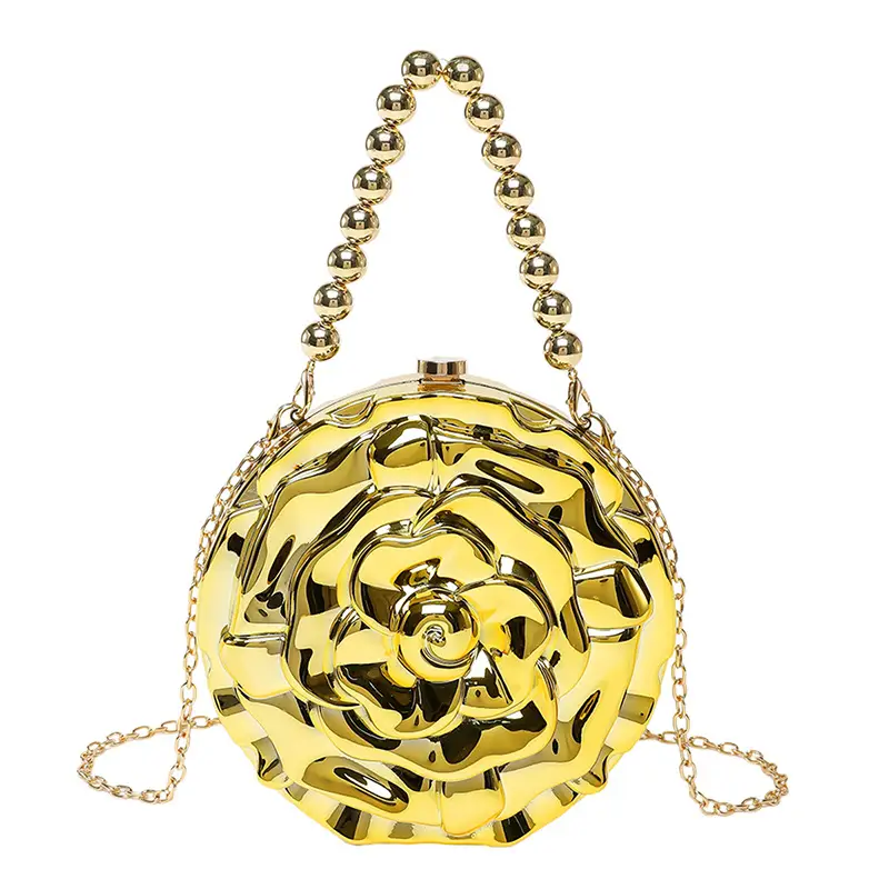 Red Rose Flower Crossbody Clutch Bag for Women