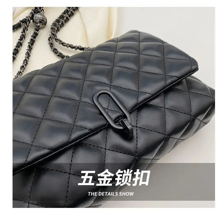 Yo Zi Rhombic Chain Shoulder Bag Brown Women's Autumn Winter 2025 — feature 4