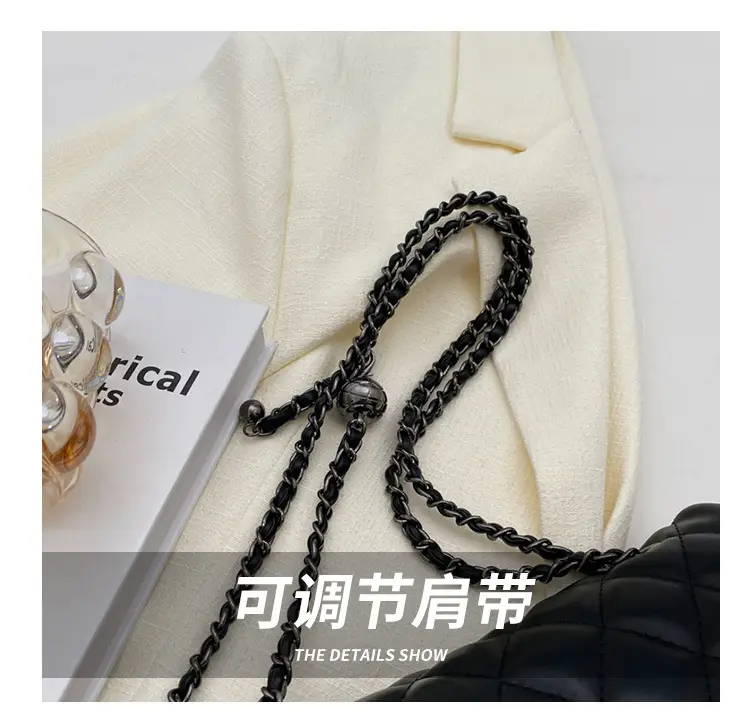 Yo Zi Rhombic Chain Shoulder Bag Brown Women's Autumn Winter 2025 — feature 6
