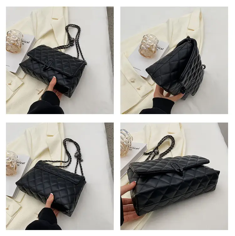 Yo Zi Rhombic Chain Shoulder Bag Brown Women's Autumn Winter 2025 — feature 8