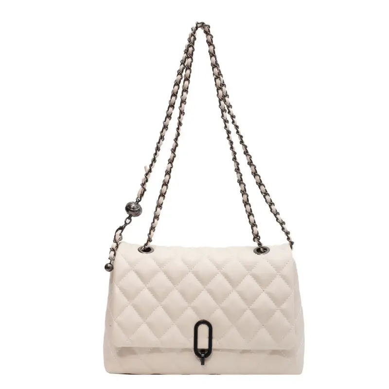 Yo Zi Rhombic Chain Shoulder Bag Brown Women's Autumn Winter 2025 - Image 4
