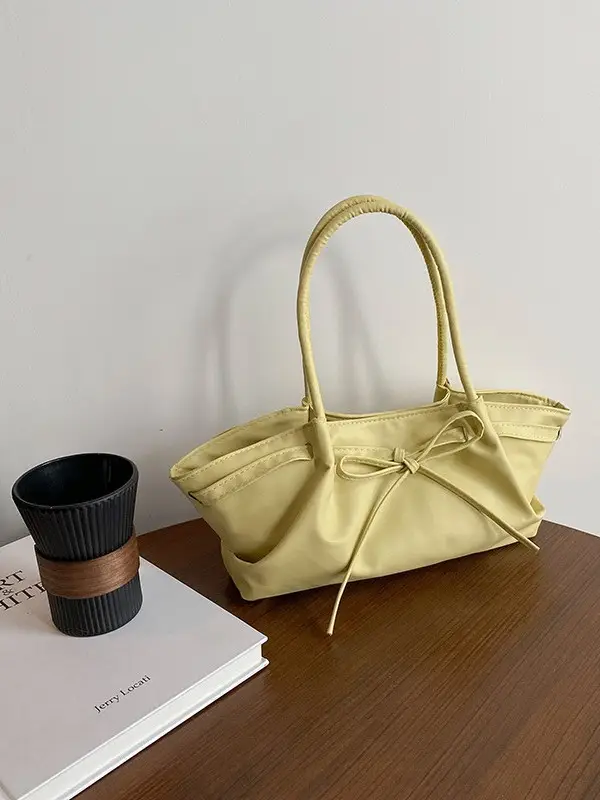 Black Pleated Shoulder Bag for Women Large Capacity 2026