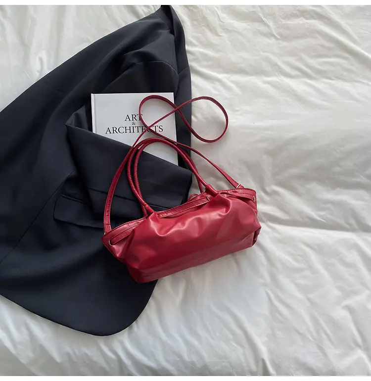 Black Pleated Shoulder Bag for Women Large Capacity 2026 — feature 14