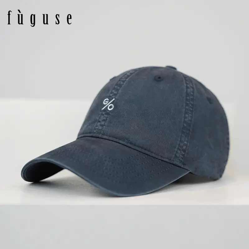 Purple Washed Cotton Baseball Cap Unisex Curved Brim - Image 8