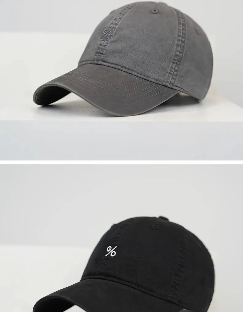 Purple Washed Cotton Baseball Cap Unisex Curved Brim — feature 14