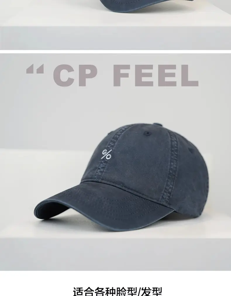 Purple Washed Cotton Baseball Cap Unisex Curved Brim — feature 5