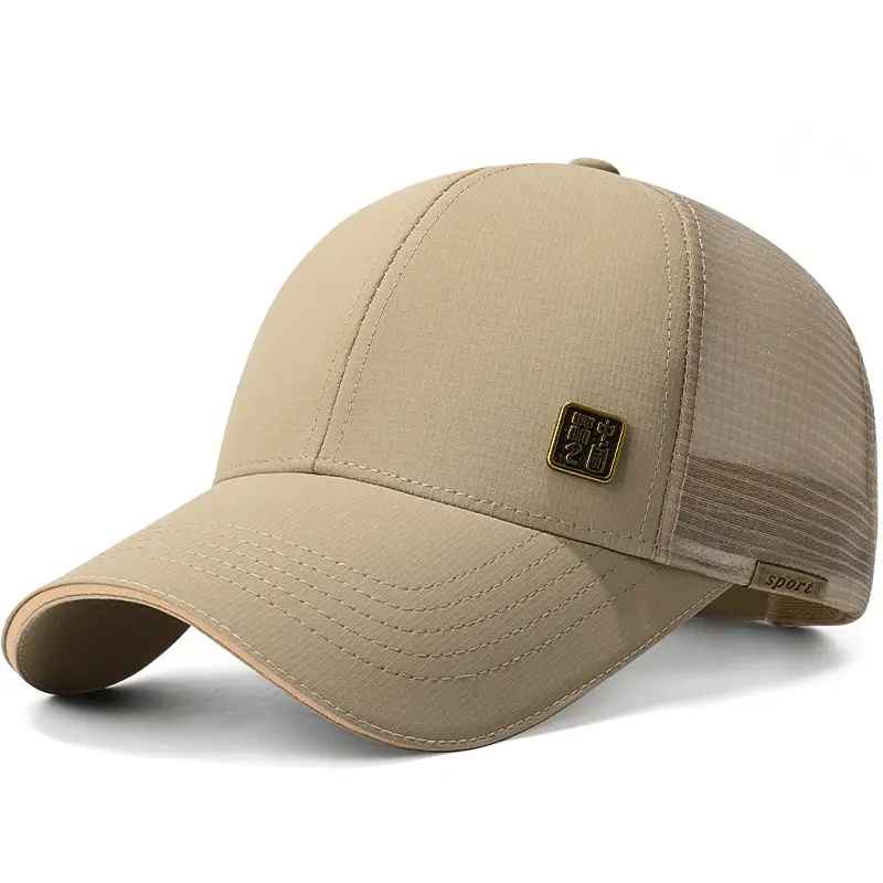 Men Dark Gray Mesh Baseball Cap Summer 56-60cm - Image 4